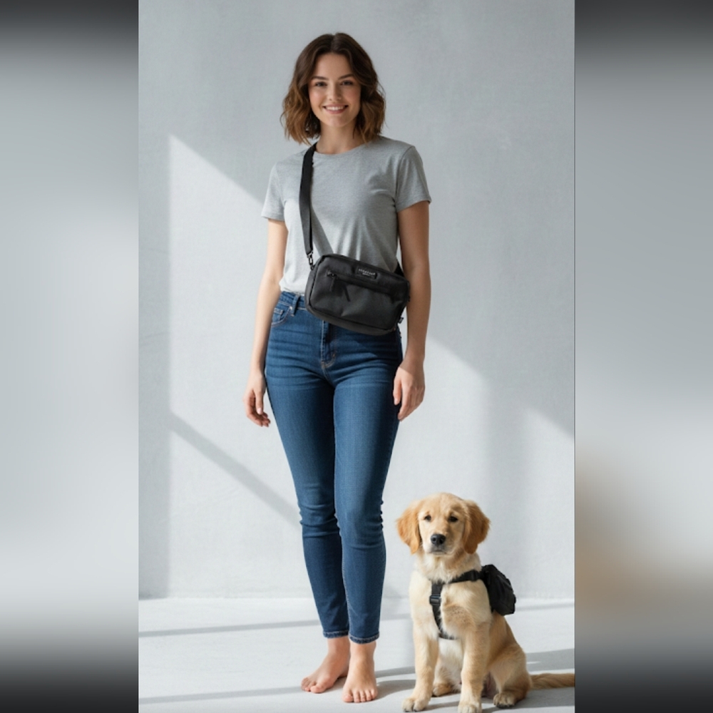 Cocopup London Black Belt Bag for Men